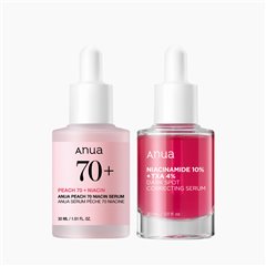 Anua Whitening Set (Peach 70 Niacin Serum 30ml + TXA 4 Dark Spot Correcting Serum 30ml)