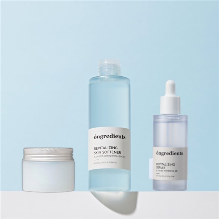 Ongredients Slow 3-piece set Revitalizing Skin Softener 250ml Revitalizing Serum 50ml More Firming Elasticity Cream 50ml