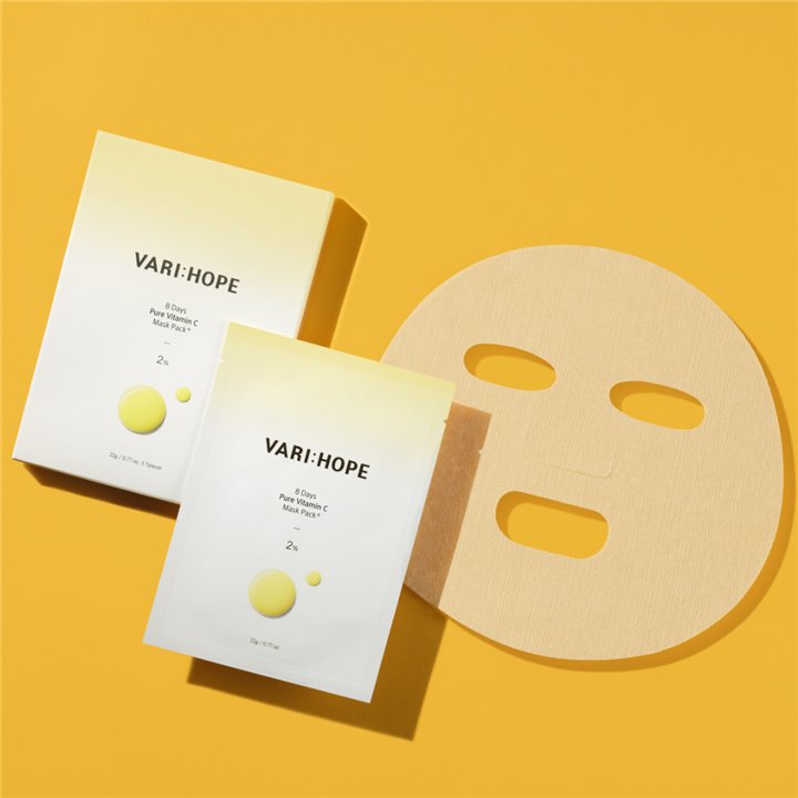 Verihope Eight Days Pure Vitamin C Mask Pack Plus 2 BOX 10 sheets