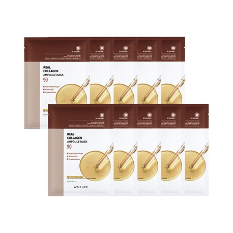 Wellage Real Collagen Ampoule Mask 10 sheets