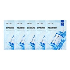 Wellage Real Hyaluronic Blue Ampoule Mask 27mlx5 sheets