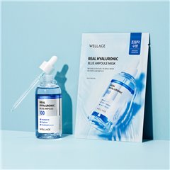 Wellage Hyaluronic Blue 100 Ampoule 100ml + Real Hyaluronic Blue Ampoule Mask 5-piece 2-piece set