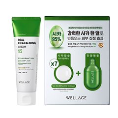 Wellage Real Cica Calming 95 Cream 80ml + Cica Calming One-Day Kit 7ea