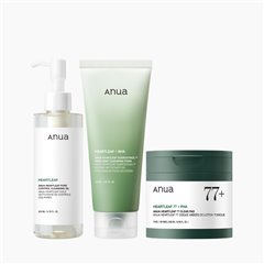 Anua Fiji OUT 3-piece set (clear pad + cleansing oil + cleansing foam)