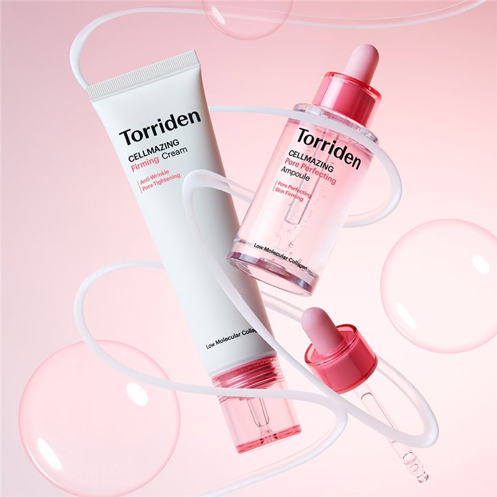 Torriden Cellmaging Low Molecular Collagen Pore Elasticity Ampoule 30ml Collagen Low Molecular Elasticity Cream 60ml