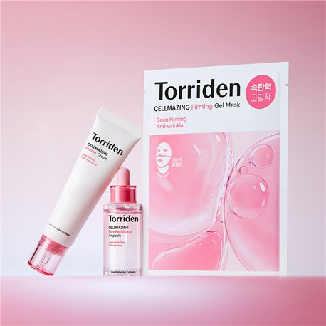 Torriden Cellmaging Low Molecular Collagen Pore Elasticity Ampoule 30ml Collagen Low Molecular Elasticity Cream 60ml 2 Gel Masks